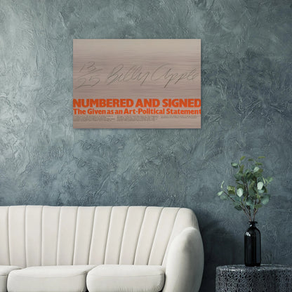Numbered and Signed - 1980 - Billy Apple Brushed Aluminum Print - 70x100 cm / 28x40 inches | Billy Apple Aluminum Print | Billy Apple Prints