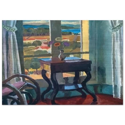 INTERIOR WITH A TABLE 1921 - Vanessa Bell Brushed Aluminum Print - 70x100 cm / 28x40 inches | Vanessa Bell Aluminum Print | Vanessa Bell Prints