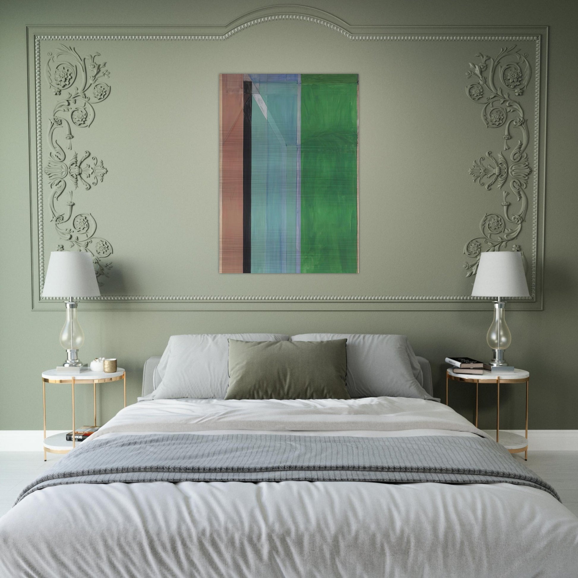 Ocean Park #30 - Richard Diebenkorn Brushed Aluminum Print - 70x100 cm / 28x40 inches | Richard Diebenkorn Aluminum Print | Richard Diebenkorn Prints