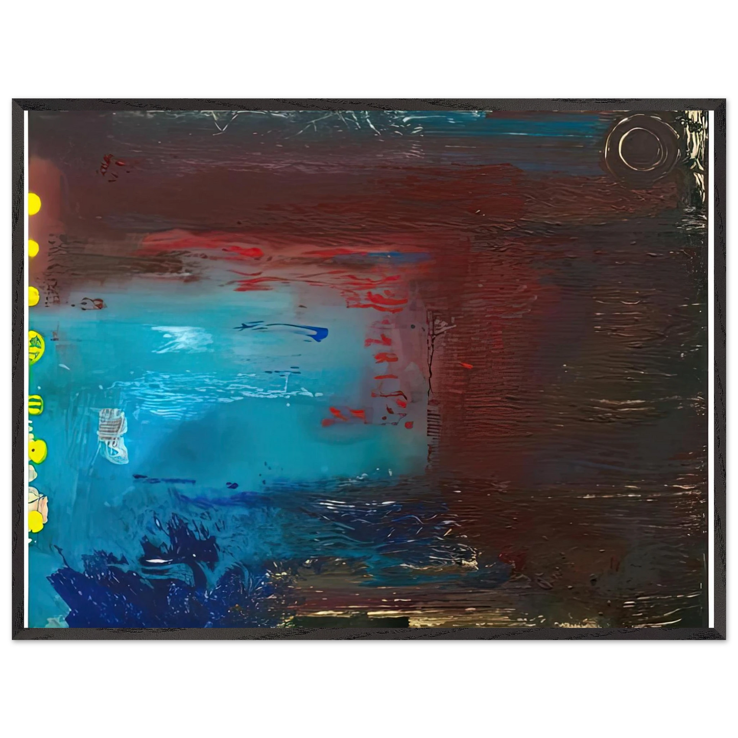 Helen Frankenthaler - Borrowed Dream, 1992- Wall Art - 21x29.7 cm / 8x12" - Premium Wooden Framed Poster With Fine Art Paper-canvas - Black frame