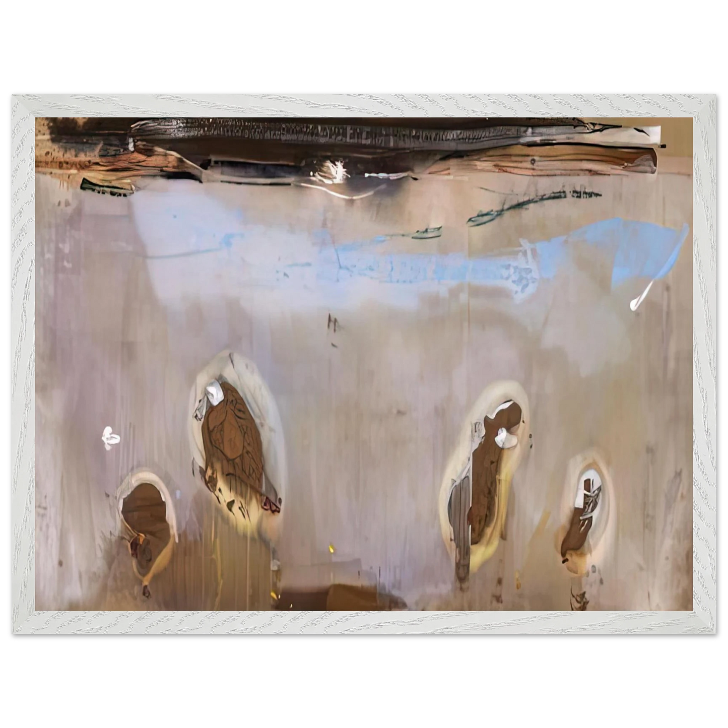Helen Frankenthaler - Tethys, 1981- Wall Art - 21x29.7 cm / 8x12" - Premium Wooden Framed Poster With Fine Art Paper-canvas - White frame