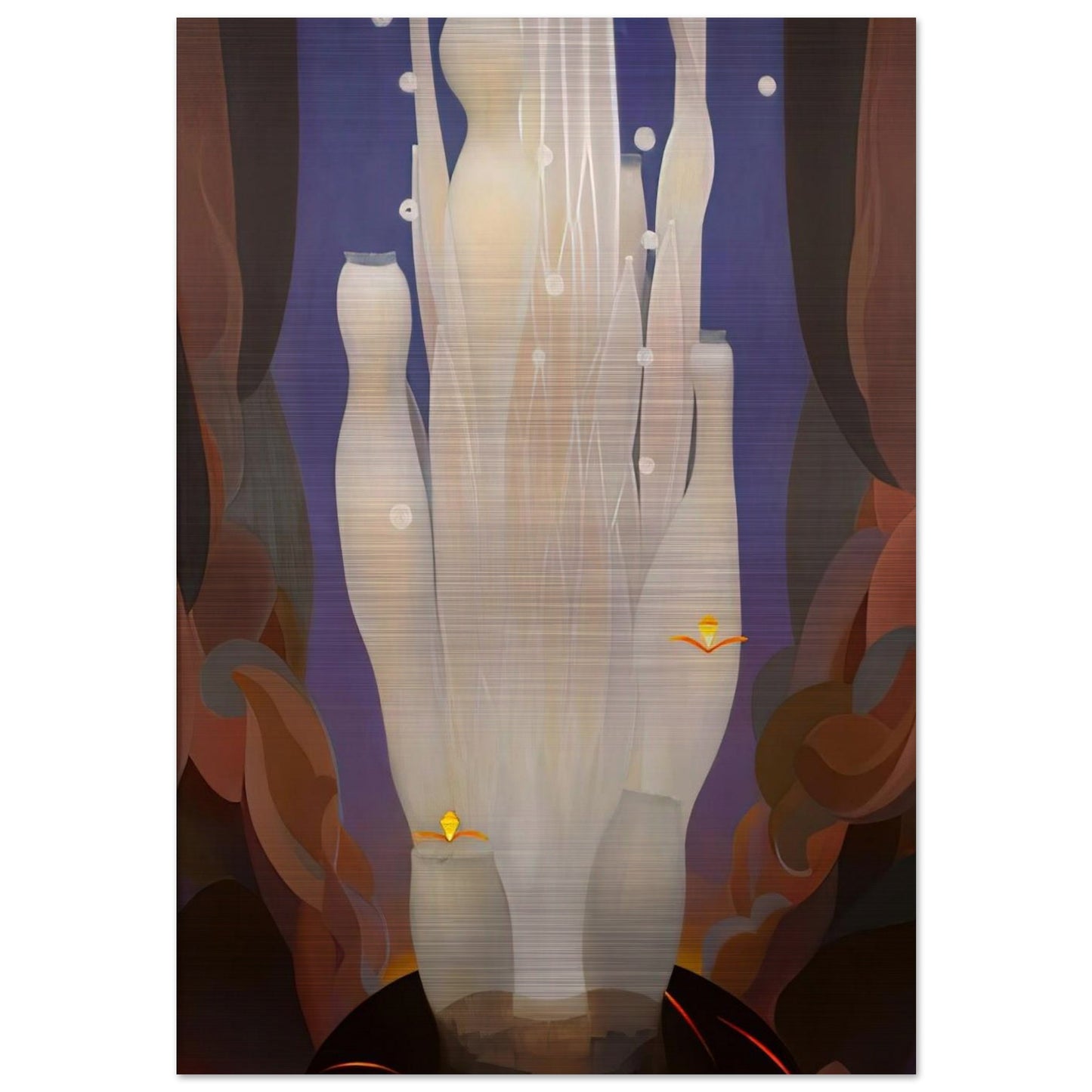 Fire Sounds - 1930 - Agnes Lawrence Pelton Brushed Aluminum Print - 70x100 cm / 28x40 inches | Agnes Lawrence Pelton Aluminum Print | Agnes Lawrence Pelton Prints