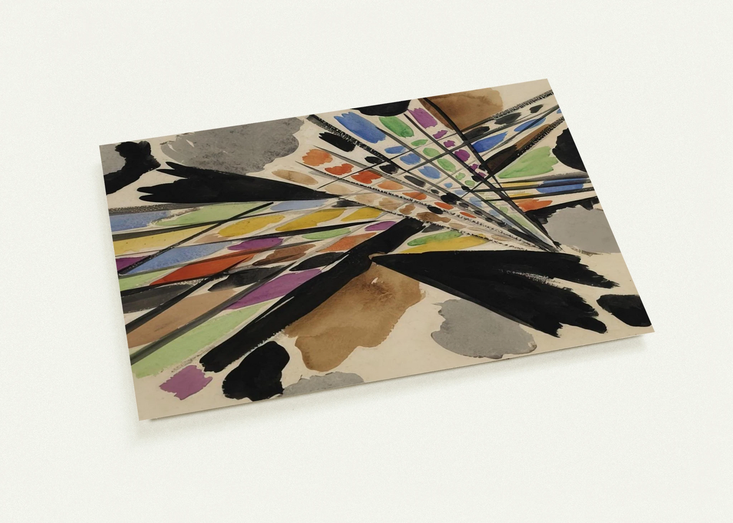 Diagonale - 1954 By Ernst Wilhelm Nay Pack of 10 Post Cards | Ernst Wilhelm Nay Post Cards | A6 (10.5 x 14.8 cm) - 4.1 x 5.8 inches