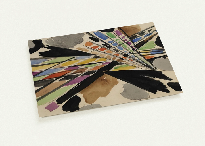 Diagonale - 1954 By Ernst Wilhelm Nay Pack of 10 Post Cards | Ernst Wilhelm Nay Post Cards | A6 (10.5 x 14.8 cm) - 4.1 x 5.8 inches
