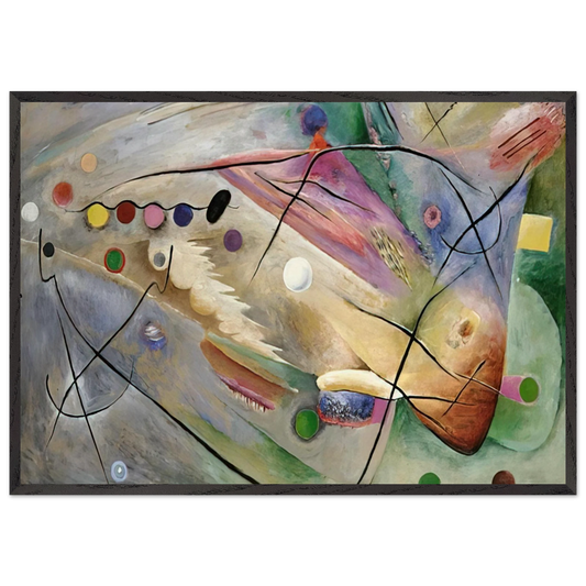 LINES 1922 - Rudolf Bauer 70x100 cm / 28x40 inches Framed Art Print – Black Wooden Frame