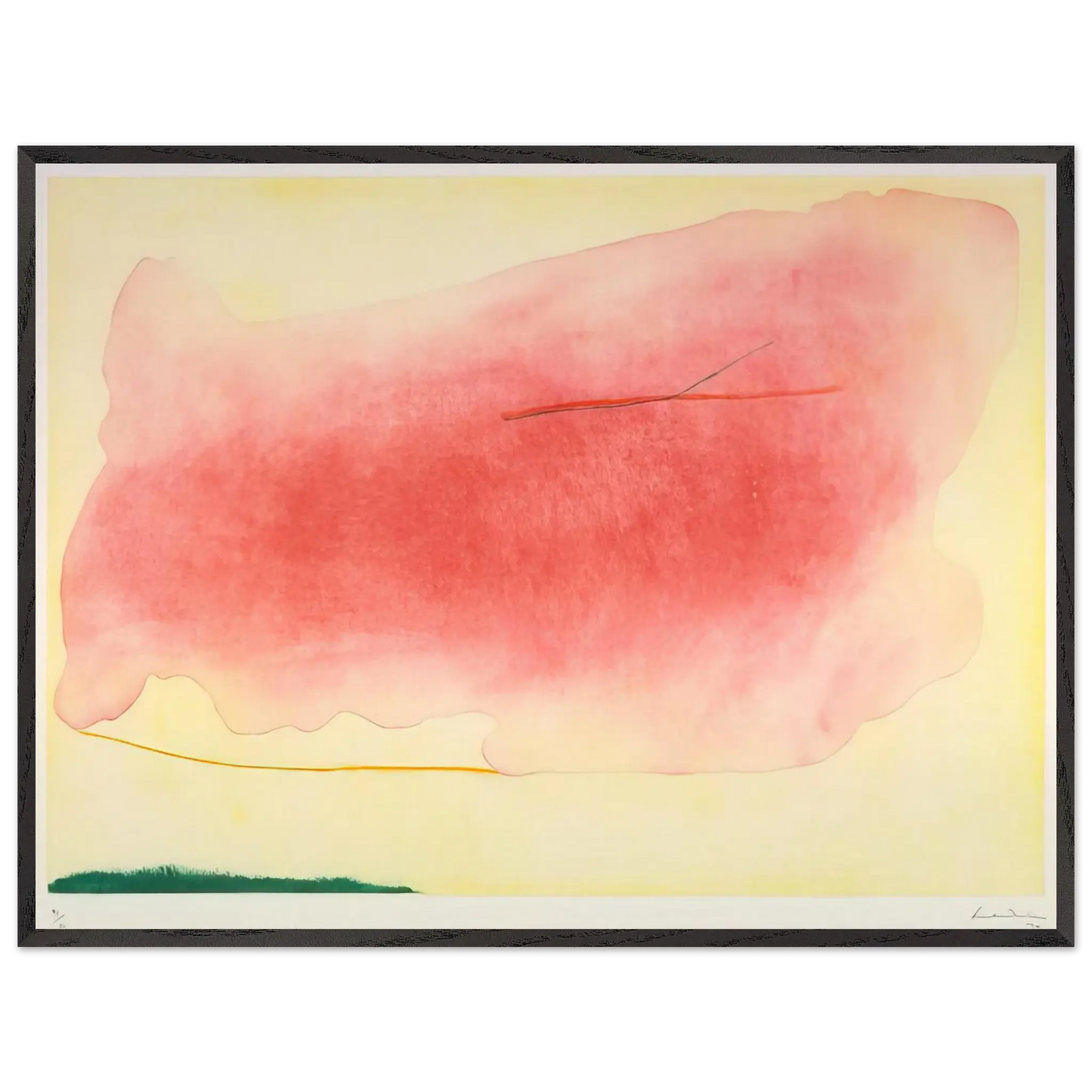 Helen Frankenthaler - Nepenthe - 1972 Wall art - 21x29.7 cm / 8x12" - Premium Wooden Framed Poster With Fine Art Paper - White frame