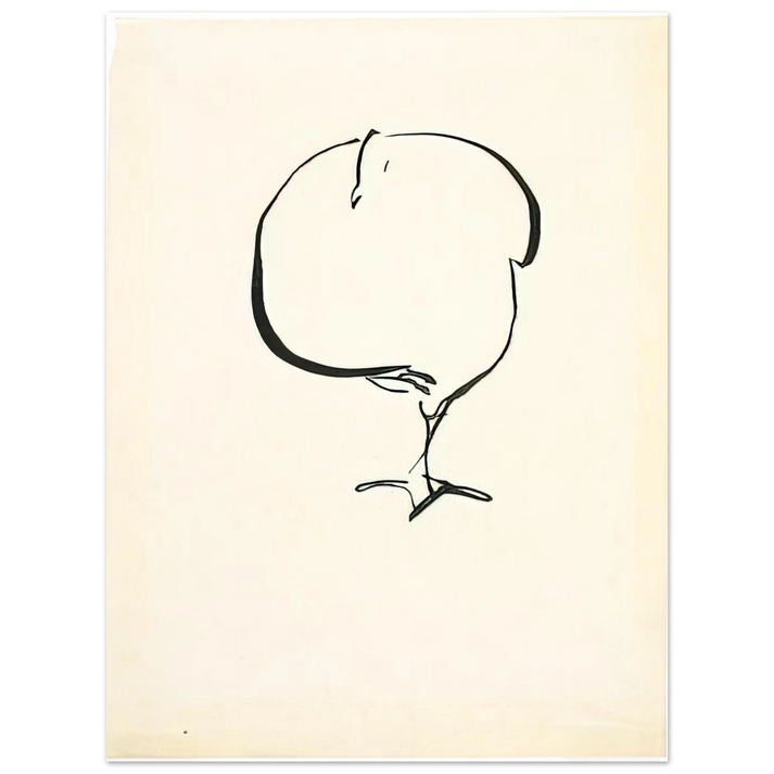 Josef Albers - STANDING BIRD FRONT VIEW 1917  75x100 cm / 30x40inches Fine Art Poster