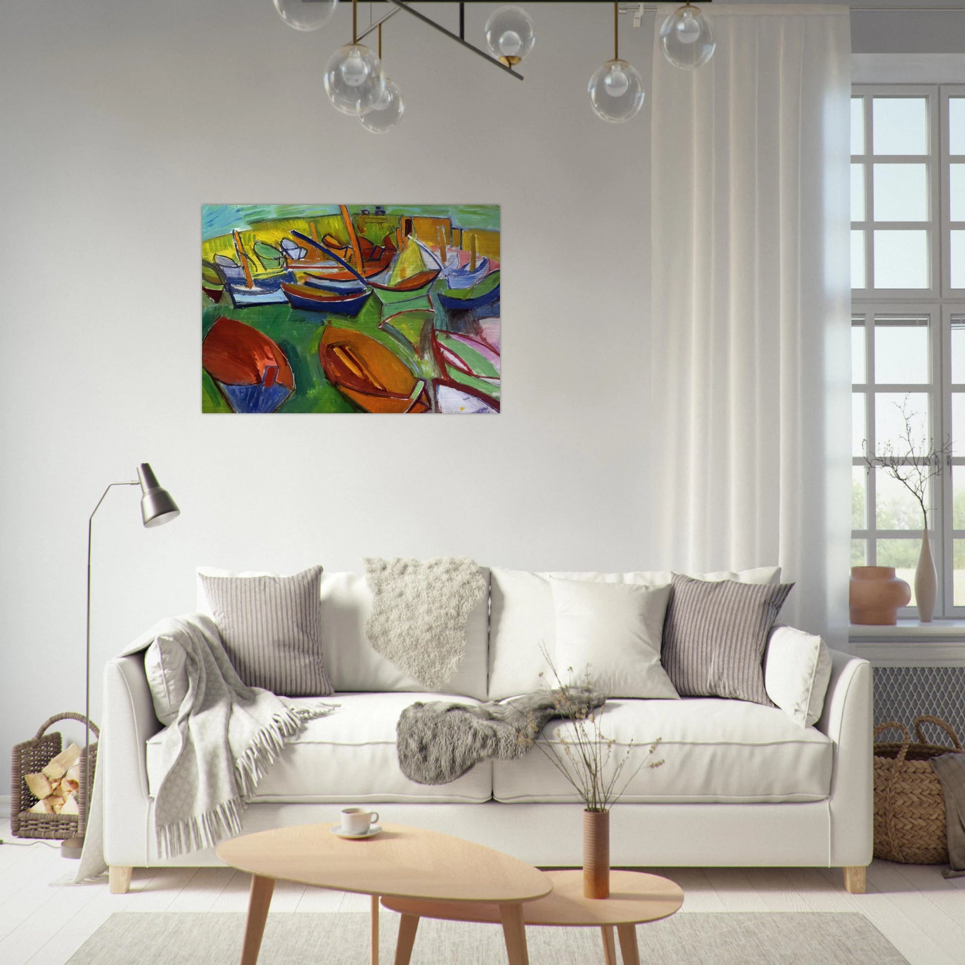 MARTIGUES 1907 - Raoul Dufy Brushed Aluminum Print - 70x100 cm / 28x40 inches | Raoul Dufy Aluminum Print | Raoul Dufy Prints