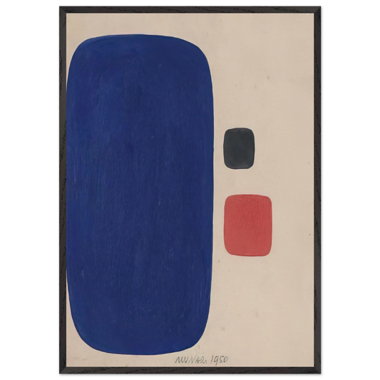 Composizione - 1950 - Bruno Munari 70x100 cm / 28x40 inches Framed Art Print – Black Wooden Frame