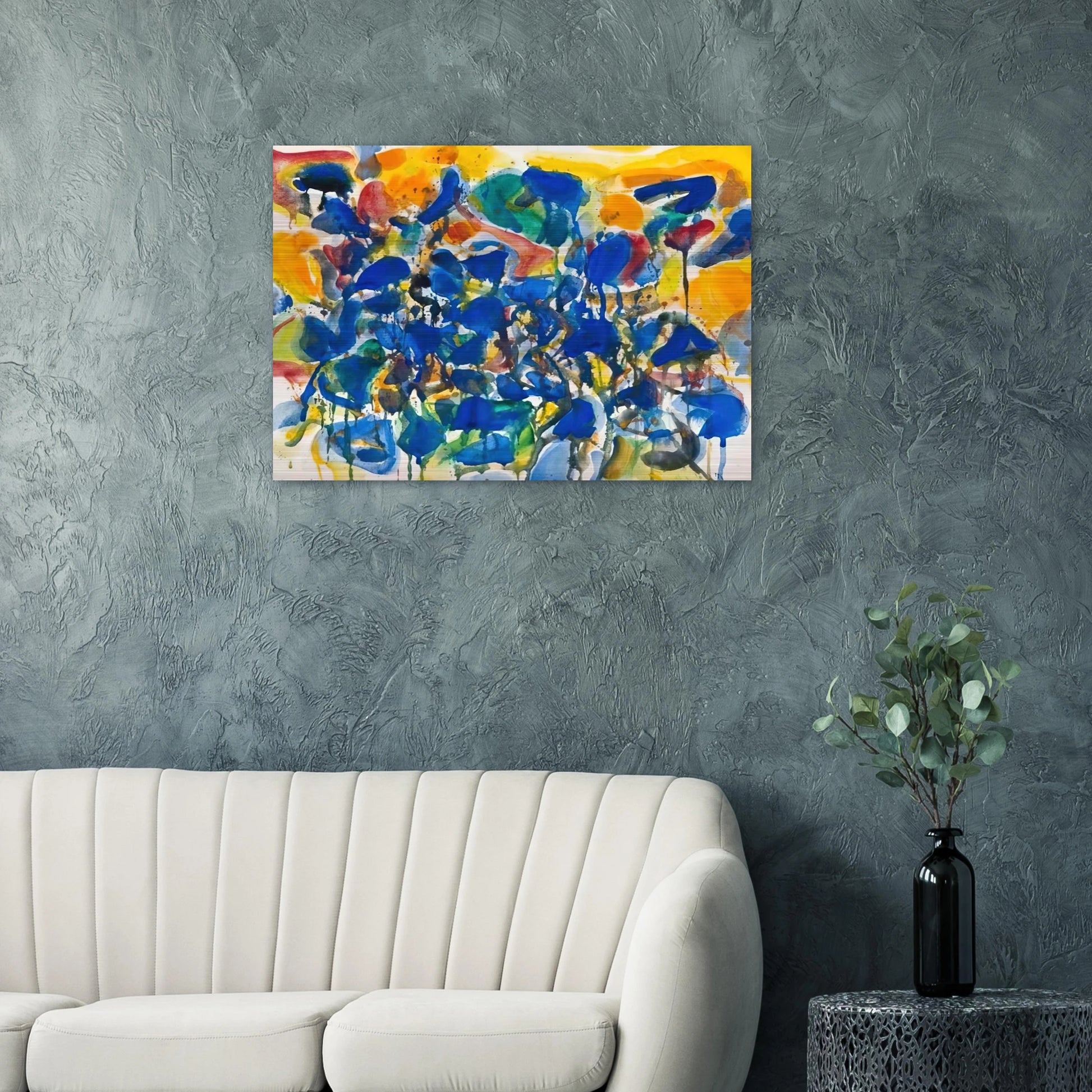 Untitled  SF-56-003  - Sam Francis Brushed Aluminum Print - 70x100 cm / 28x40 inches | Sam Francis Aluminum Print | Sam Francis Prints