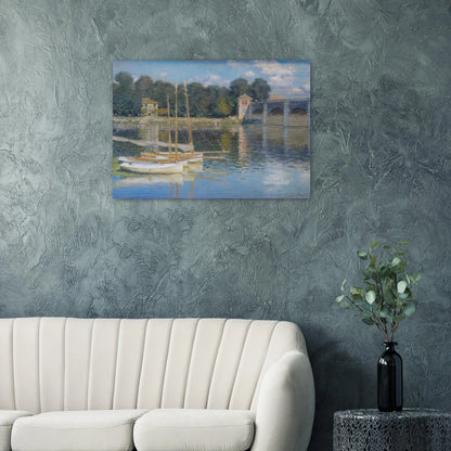 The Bridge at Argenteuil - claude monet Brushed Aluminum Print - 70x100 cm / 28x40 inches | claude monet Aluminum Print | claude monet Prints