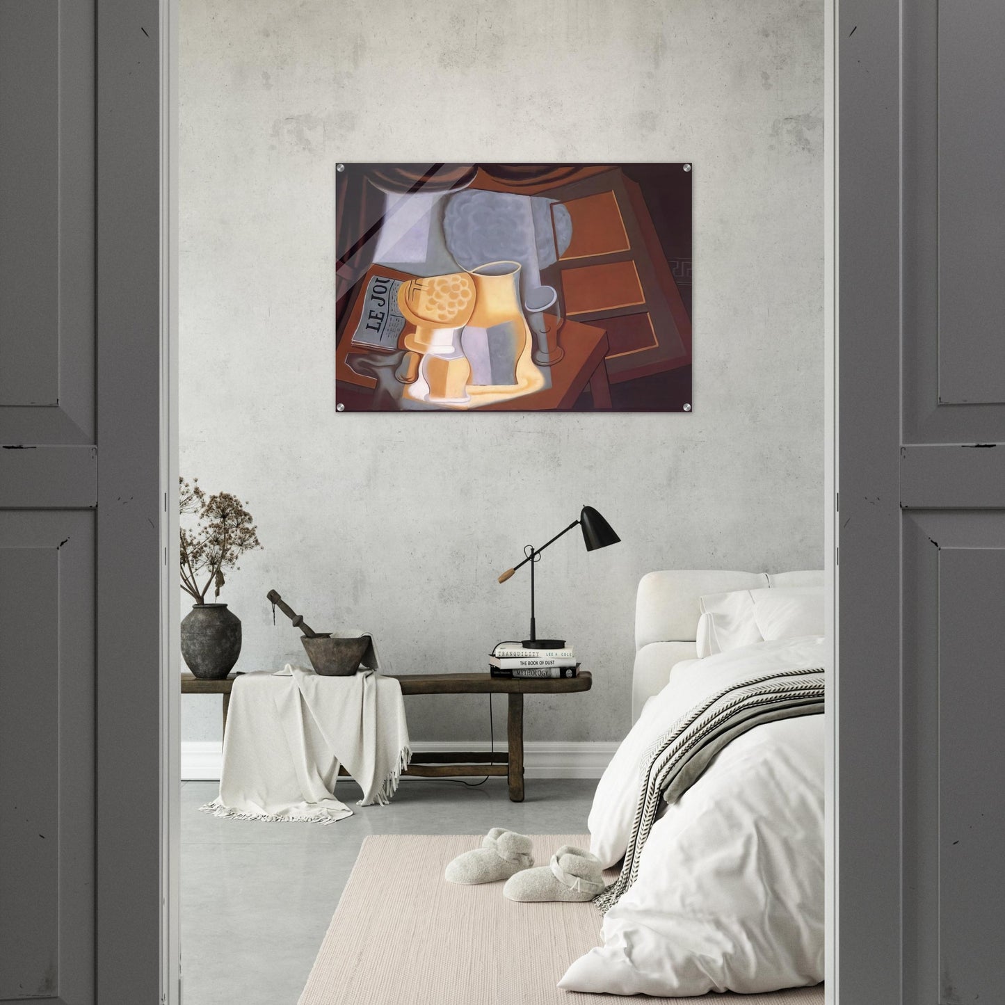 THE TABLE IN FRONT OF THE WINDOW 1921 - Juan Gris Acrylic Print - 70x100 cm / 28x40″ inches | Juan Gris Wall Art | Juan Gris Prints