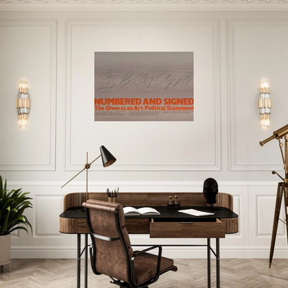 Numbered and Signed - 1980 - Billy Apple Brushed Aluminum Print - 70x100 cm / 28x40 inches | Billy Apple Aluminum Print | Billy Apple Prints