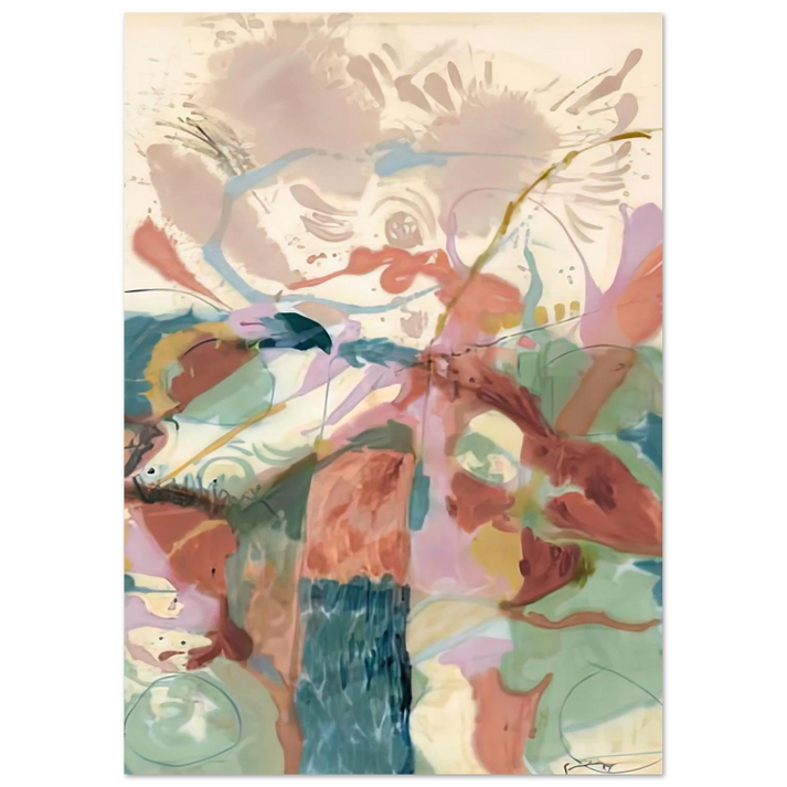 Helen Frankenthaler - Jacob's Ladder, 1957- Wall Art - 30x40 cm / 12x16 inches - Premium Wooden Framed Poster With Fine Art Paper-canvas - Black frame