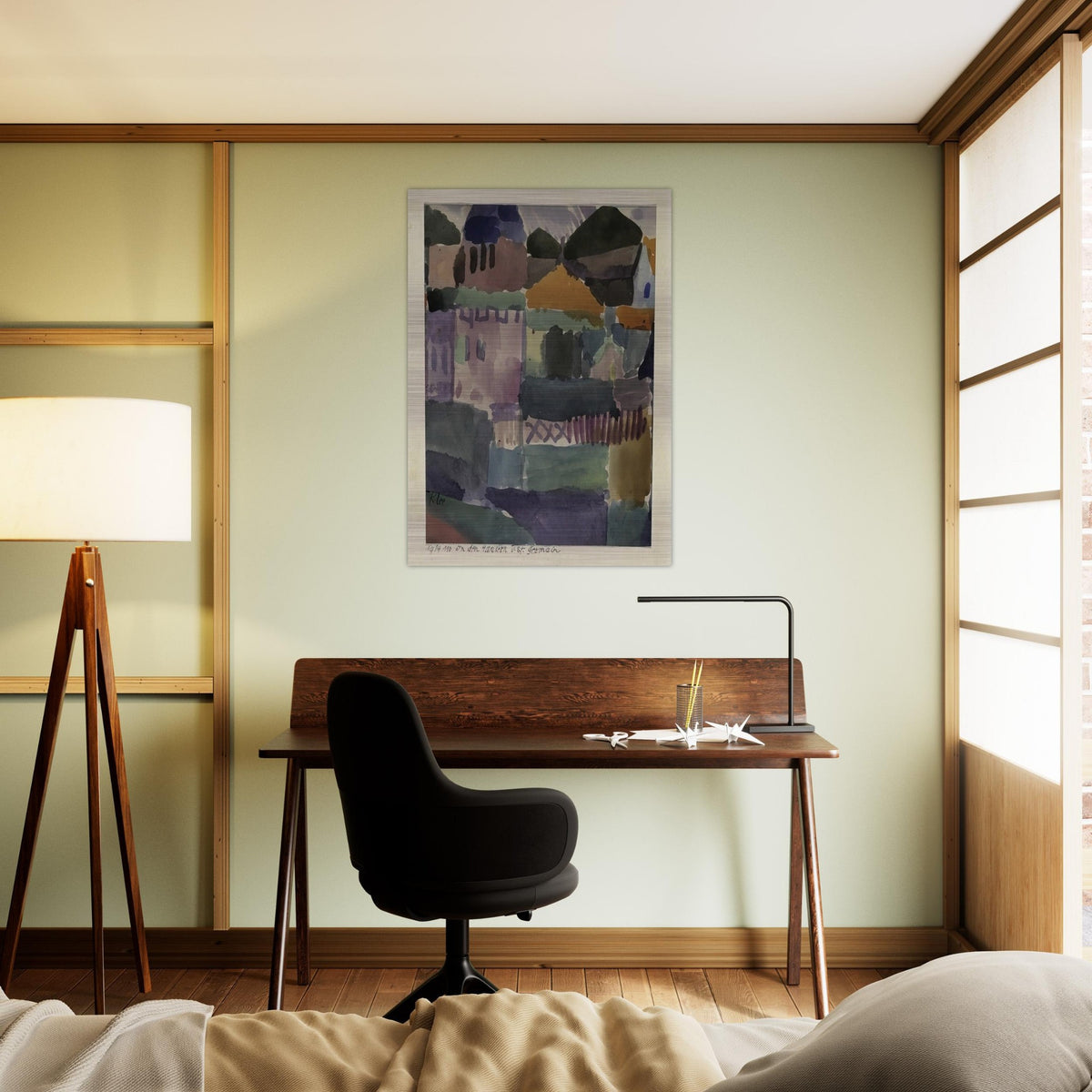 IN THE HOUSES OF ST GERMAIN 1914 - Paul Klee Brushed Aluminum Print - 70x100 cm / 28x40 inches | Paul Klee Aluminum Print | Paul Klee Prints