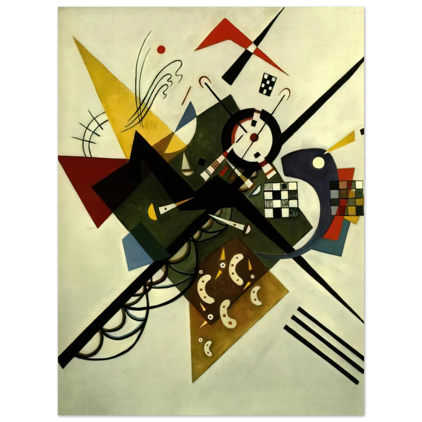 Wassily Kandinsky - ON WHITE II 1923  75x100 cm / 30x40inches Fine Art Poster