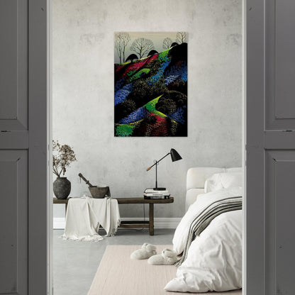 Little Jewels - Eyvind Earle Brushed Aluminum Print - 70x100 cm / 28x40 inches | Eyvind Earle Aluminum Print | Eyvind Earle Prints