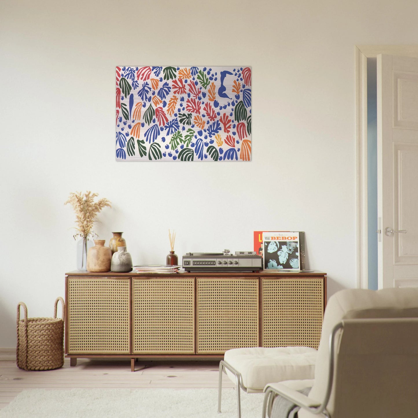 LA PERRUCHE ET LA SIRENE 1952 - Henri Matisse Brushed Aluminum Print - 70x100 cm / 28x40 inches | Henri Matisse Aluminum Print | Henri Matisse Prints