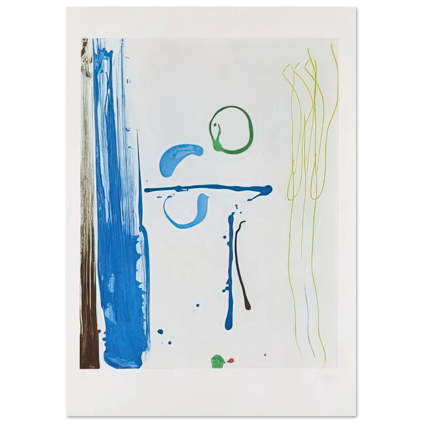Helen Frankenthaler - Sunshine After Rain - 1987 Wall art - 50x50 cm / 20x20 inches - Premium Wooden Framed Poster With Fine Art Paper-canvas - Black frame