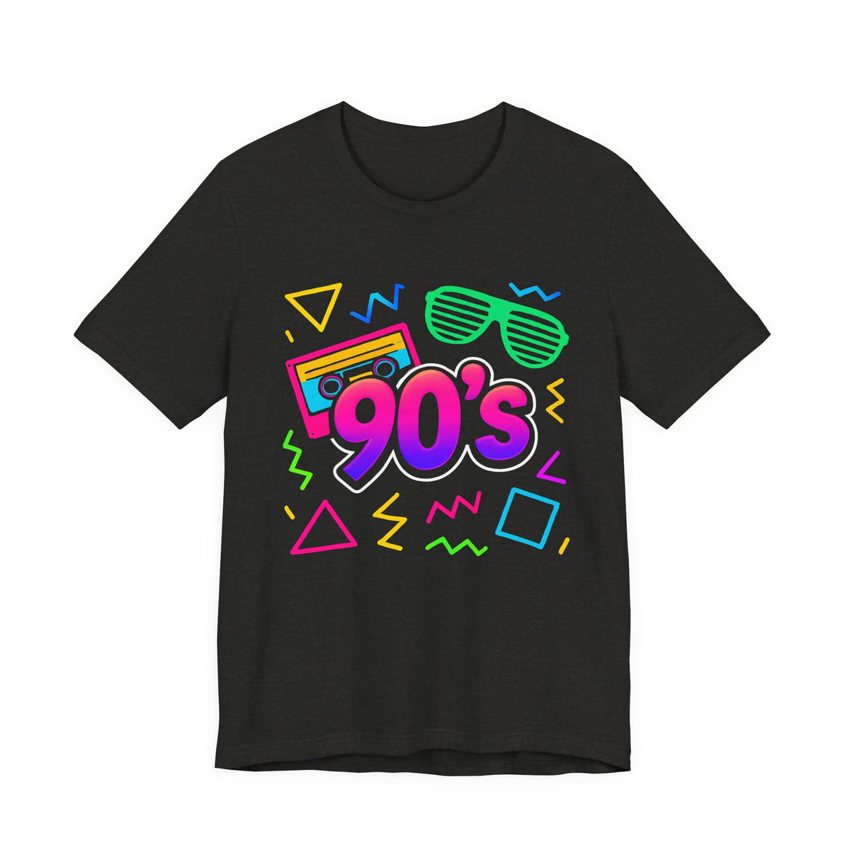 Oldschool-Musik der 90er – Arcade-Vibes. Klassischer 90er-Jahre-Vintage-Look. Retro-T-Shirt „I Heart The Nineties“ aus den 90ern.