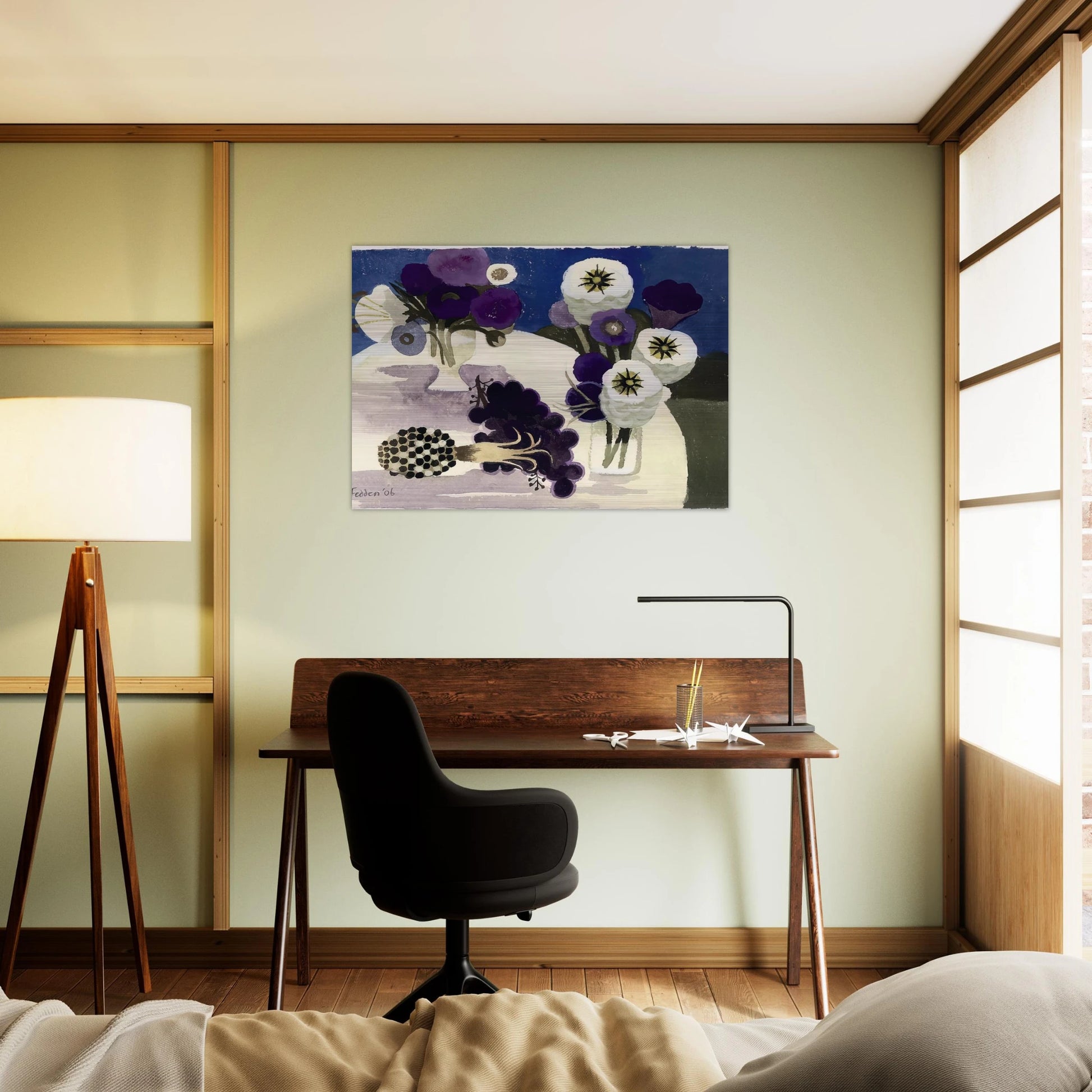 Blue - 2006 - Mary Fedden Brushed Aluminum Print - 70x100 cm / 28x40 inches | Mary Fedden Aluminum Print | Mary Fedden Prints