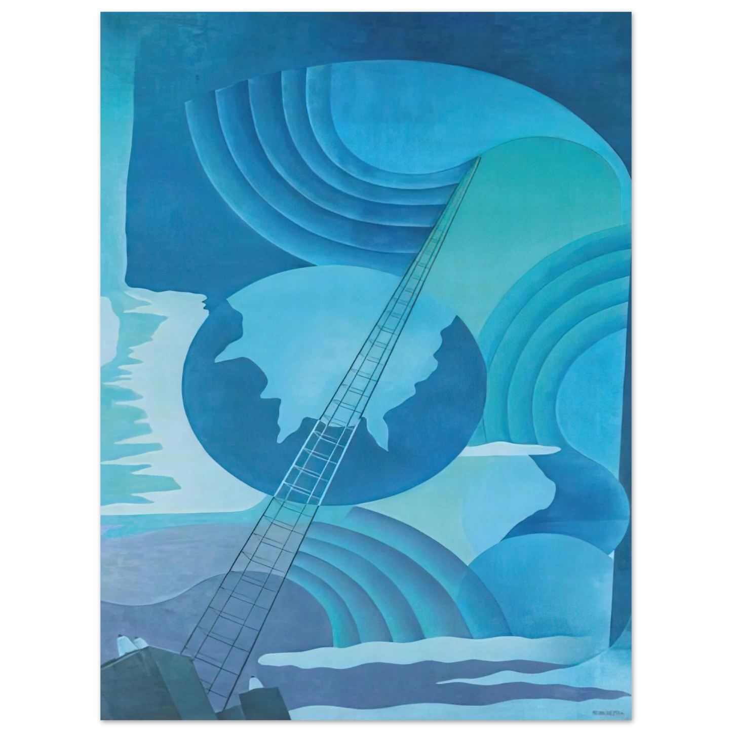 Benedetta Cappa - Synthesis of Radio Communications - 1933 - 1934 Palermo, Sicily, Italy  75x100 cm / 30x40inches Fine Art Poster