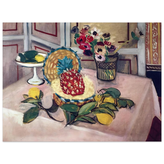 Henri Matisse - STILL LIFE WITH PINEAPPLES 1940  75x100 cm / 30x40inches Fine Art Poster