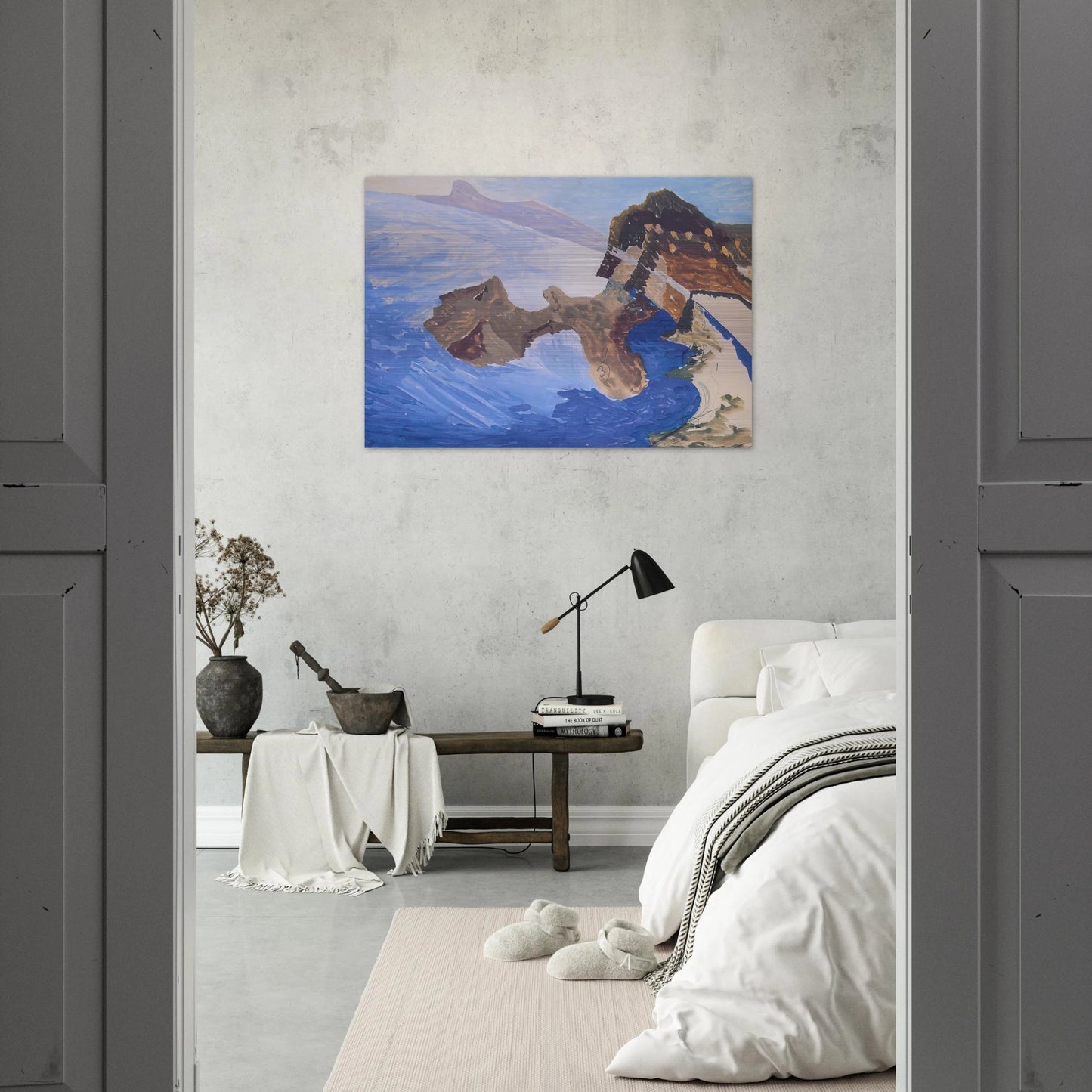 Meeting on the Island - Benedetta Cappa Brushed Aluminum Print - 70x100 cm / 28x40 inches | Benedetta Cappa Aluminum Print | Benedetta Cappa Prints