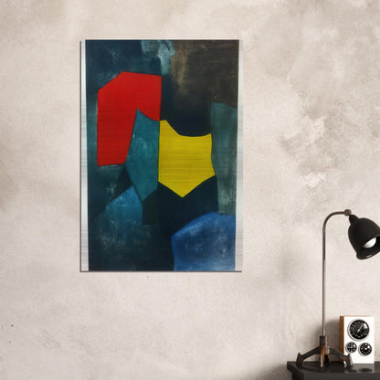 XVI - 1964 - Serge Poliakoff Brushed Aluminum Print - 70x100 cm / 28x40 inches | Serge Poliakoff Aluminum Print | Serge Poliakoff Prints