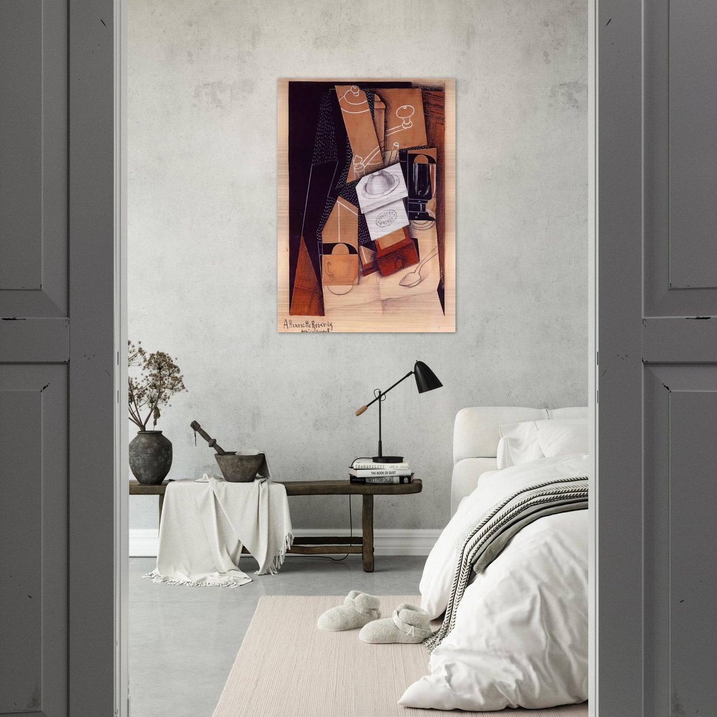 THE COFFEE GRINDER 1916 - Juan Gris Brushed Aluminum Print - 70x100 cm / 28x40 inches | Juan Gris Aluminum Print | Juan Gris Prints