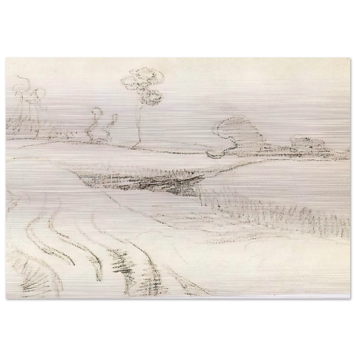 Little Stream Surrounded by Bushes - Vincent van Gogh Brushed Aluminum Print - 70x100 cm / 28x40 inches | Vincent van Gogh Aluminum Print | Vincent van Gogh Prints