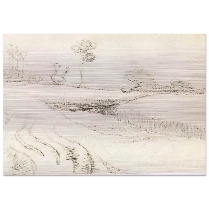 Little Stream Surrounded by Bushes - Vincent van Gogh Brushed Aluminum Print - 70x100 cm / 28x40 inches | Vincent van Gogh Aluminum Print | Vincent van Gogh Prints