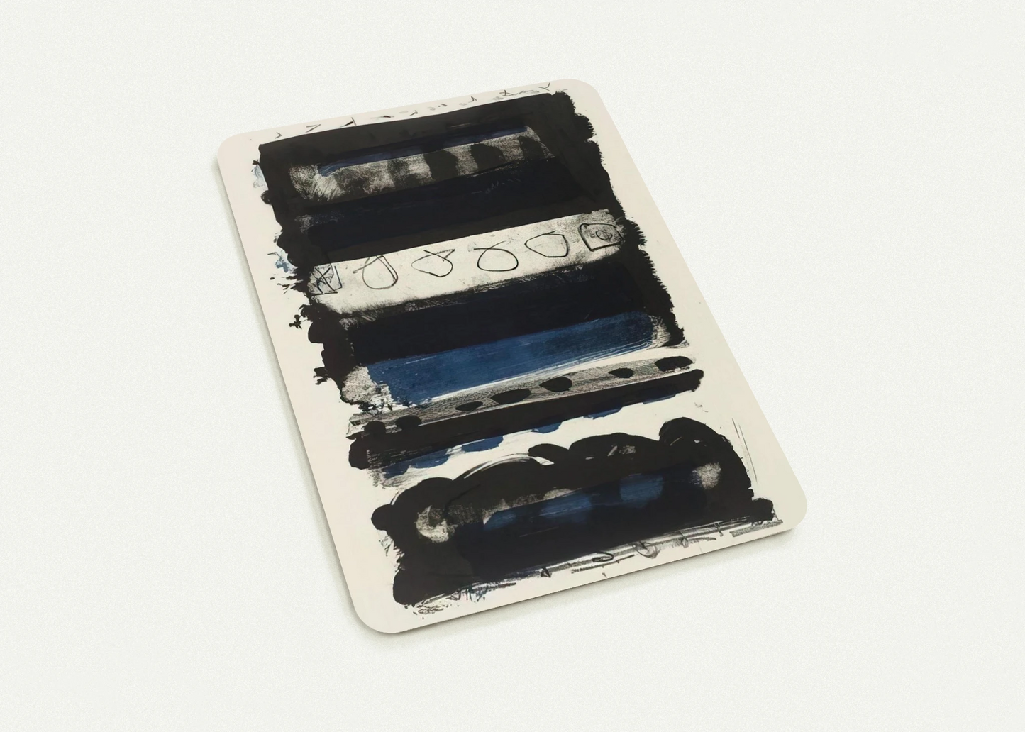 Black and Blue Stripes - 1958 By Patrick Heron Pack of 10 Post Cards | Patrick Heron Post Cards | A6 (10.5 x 14.8 cm) - 4.1 x 5.8 inches