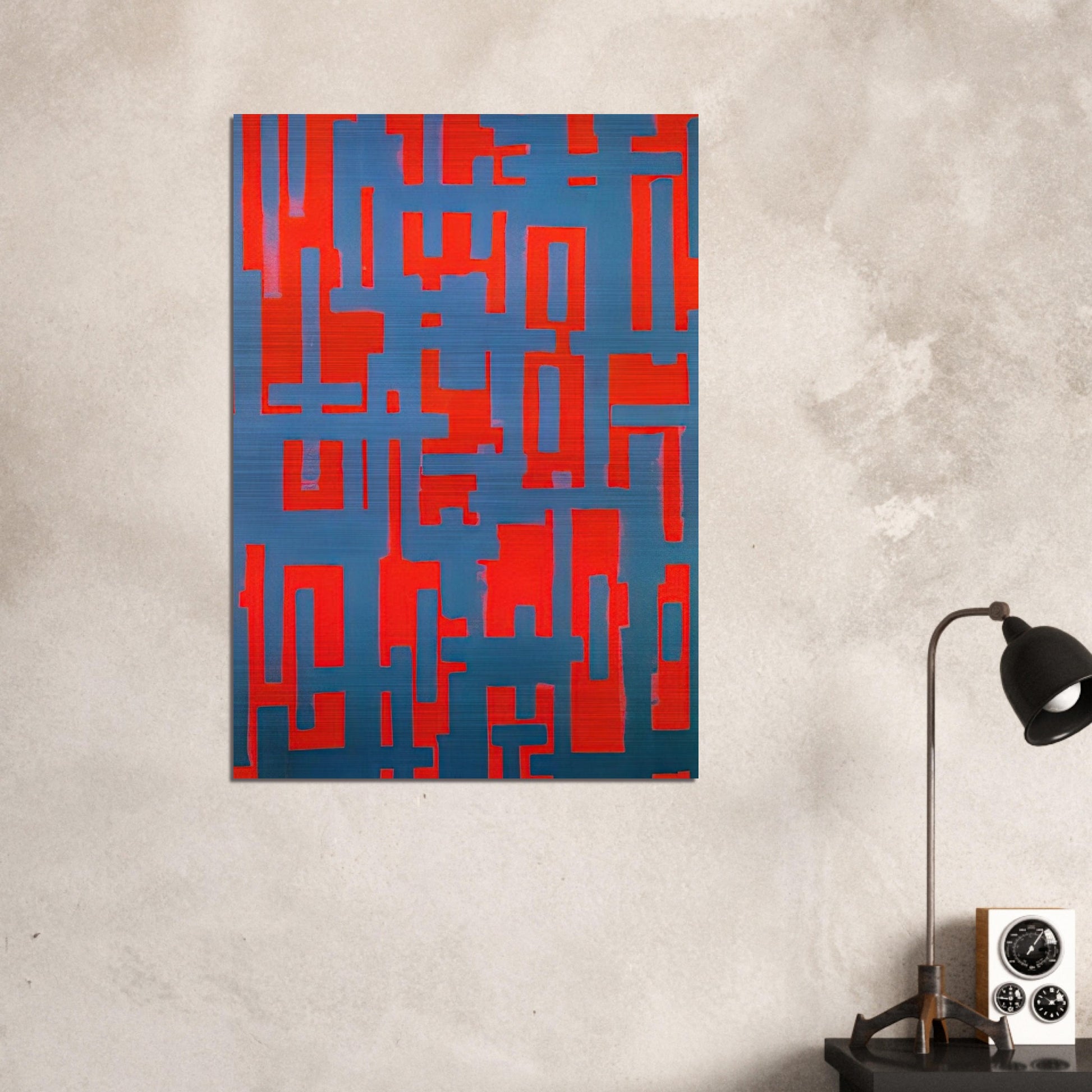 Untitled Red and Gray - 1950 - Ad Reinhardt Brushed Aluminum Print - 70x100 cm / 28x40 inches | Ad Reinhardt Aluminum Print | Ad Reinhardt Prints