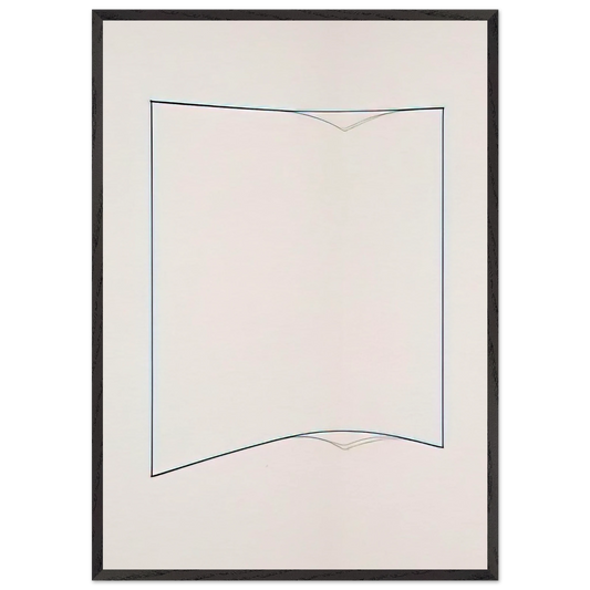 Blue Day-glo Corner Piece - 1968 - Fred Sandback 70x100 cm / 28x40 inches Framed Art Print – Black Wooden Frame