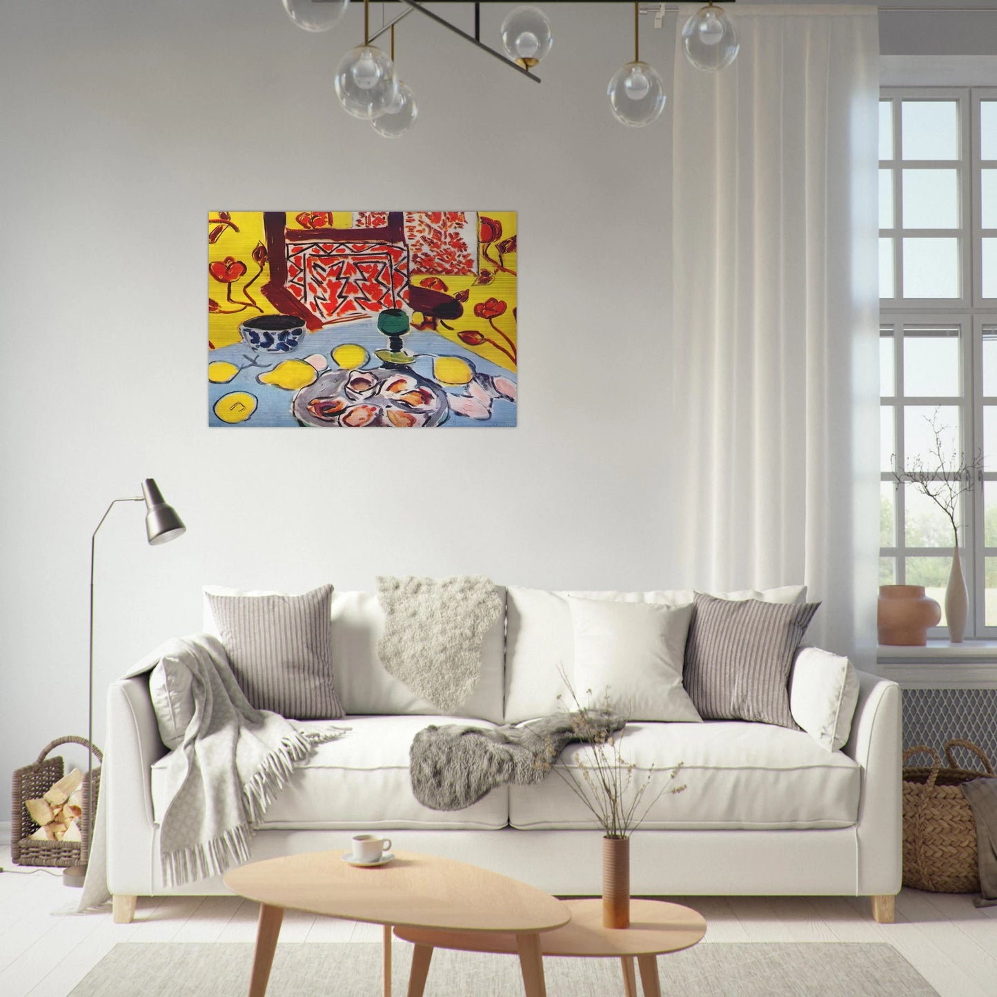 OYSTERS AND WOODEN ARMCHAIR 1943 - Henri Matisse Brushed Aluminum Print - 70x100 cm / 28x40 inches | Henri Matisse Aluminum Print | Henri Matisse Prints