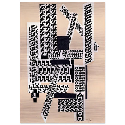 REED PEN COLLAGE 1922 - Hannah Hoch Brushed Aluminum Print - 70x100 cm / 28x40 inches | Hannah Hoch Aluminum Print | Hannah Hoch Prints