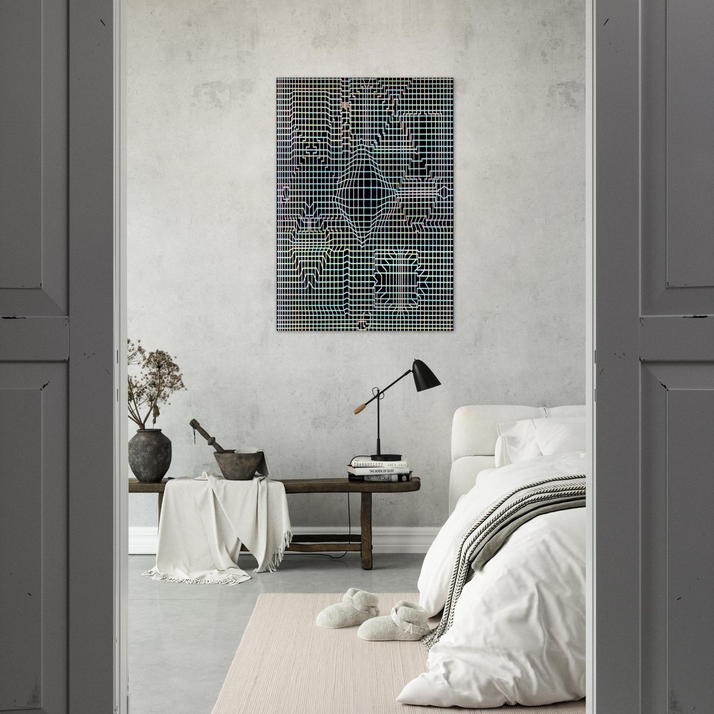 Biadan - 1959 - Victor Vasarely Brushed Aluminum Print - 70x100 cm / 28x40 inches | Victor Vasarely Aluminum Print | Victor Vasarely Prints