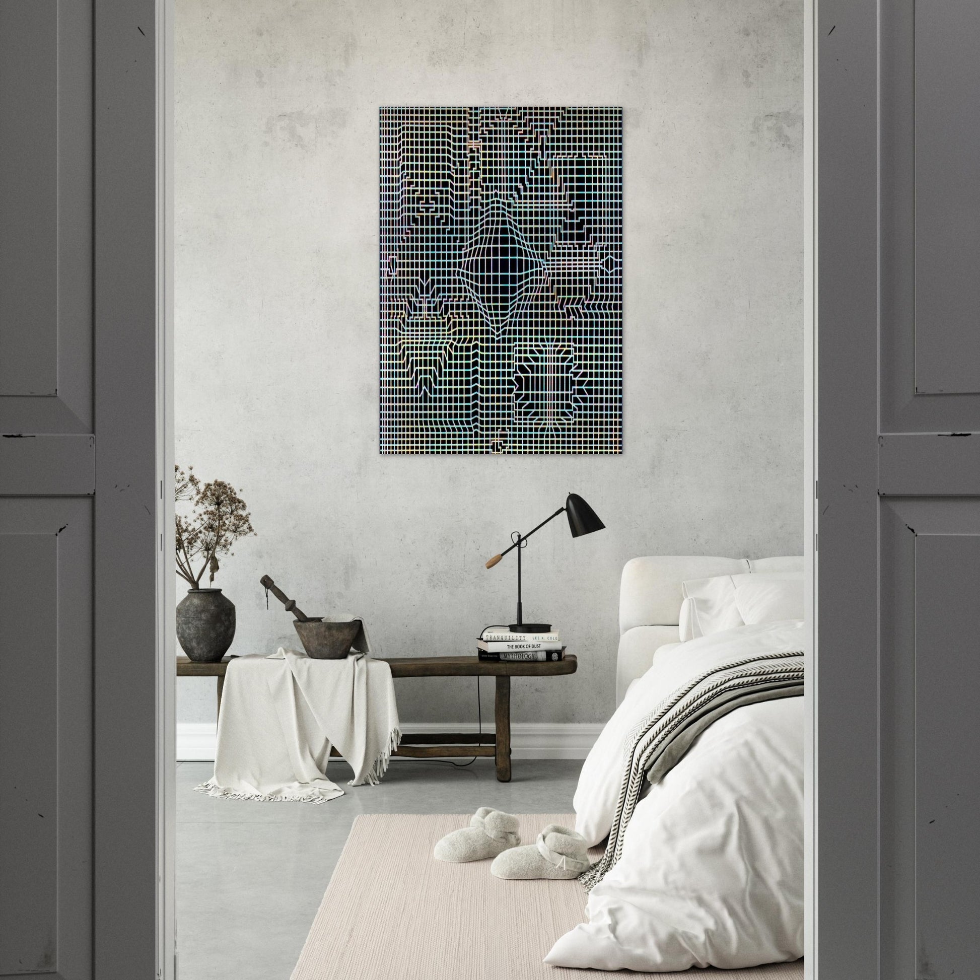 Biadan - 1959 - Victor Vasarely Brushed Aluminum Print - 70x100 cm / 28x40 inches | Victor Vasarely Aluminum Print | Victor Vasarely Prints