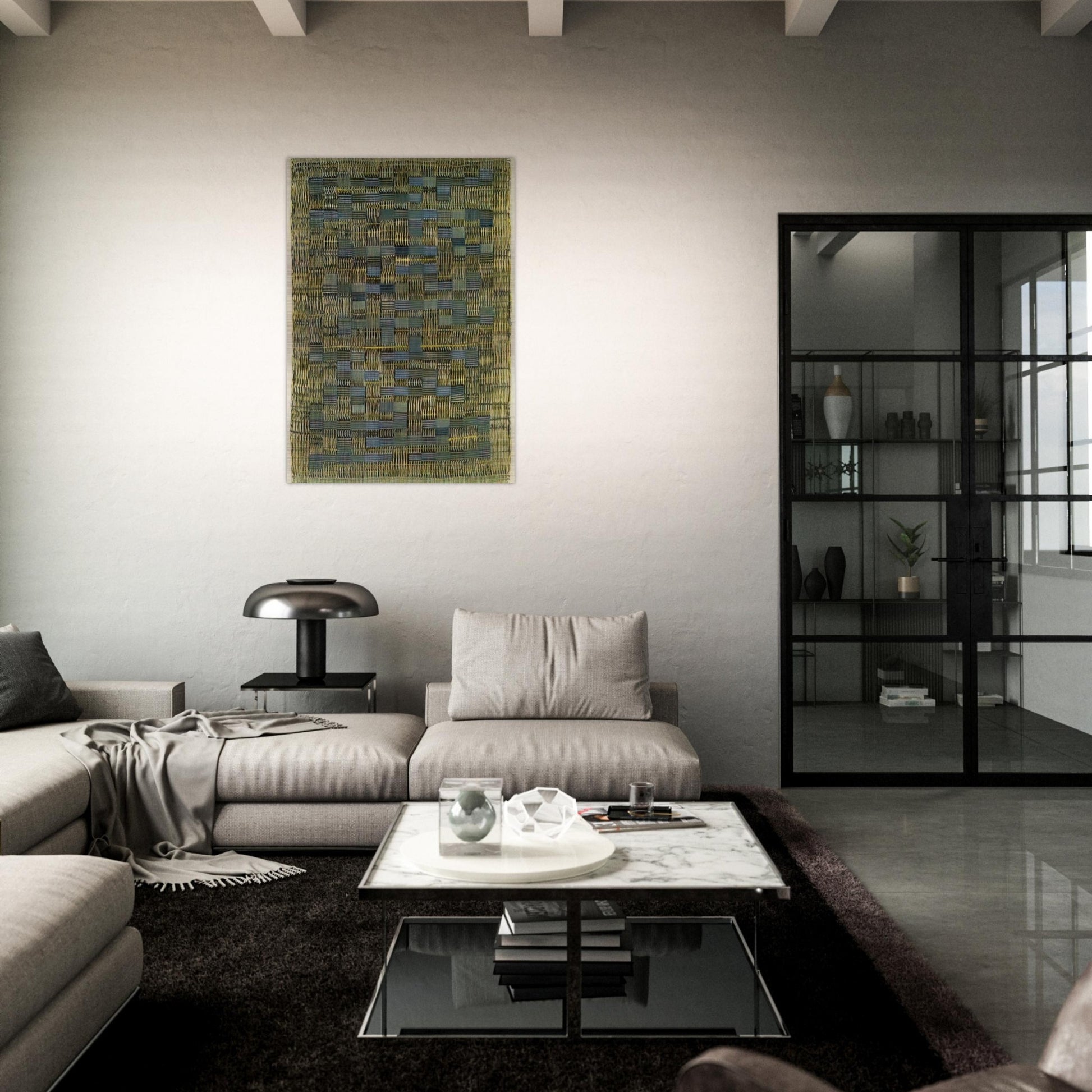 TIKAL 1958 - Anni Albers Brushed Aluminum Print - 70x100 cm / 28x40 inches | Anni Albers Aluminum Print | Anni Albers Prints