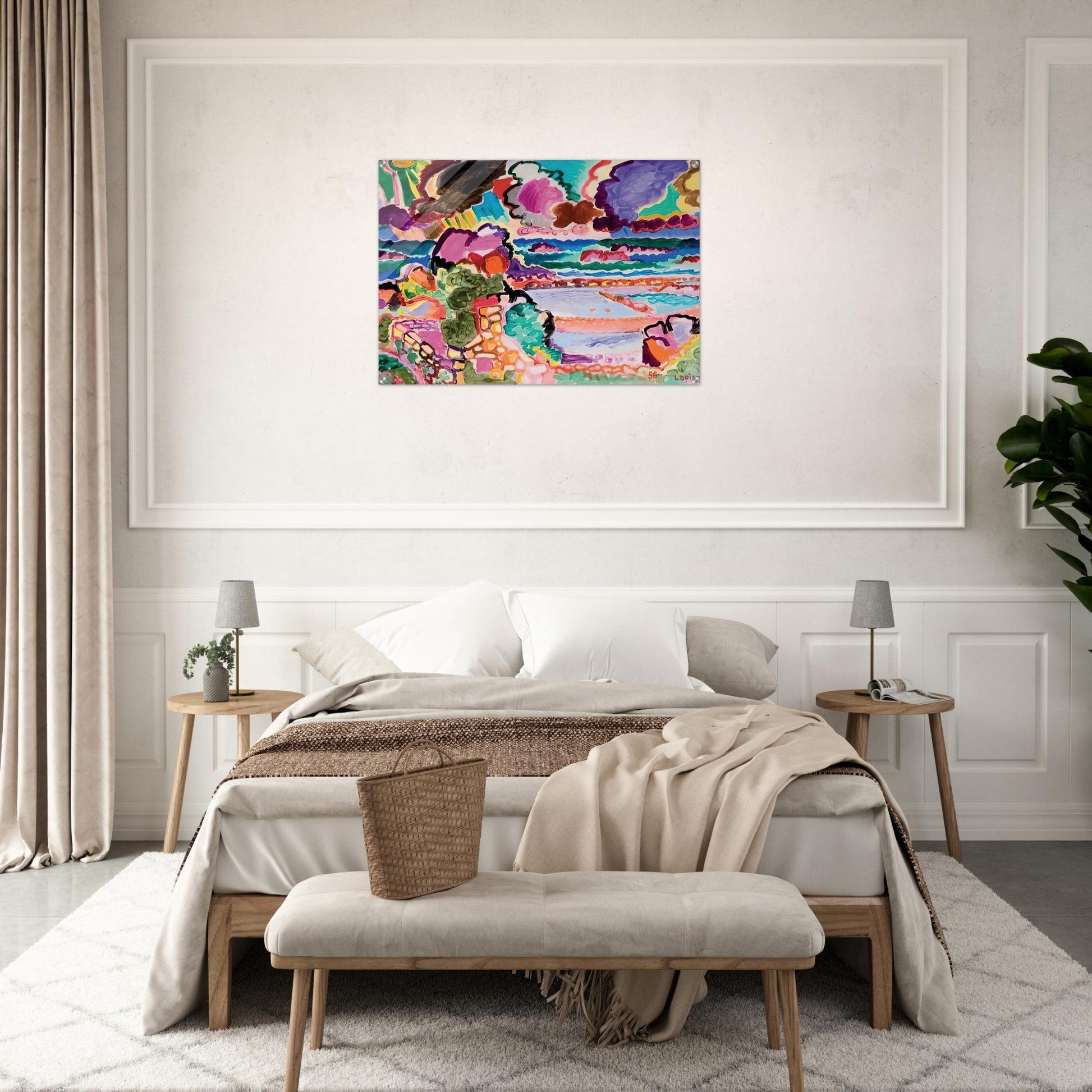 L'orage sur Bréhât - 1956 - Charles Lapicque Acrylic Print - 70x100 cm / 28x40″ inches | Charles Lapicque Wall Art | Charles Lapicque Prints