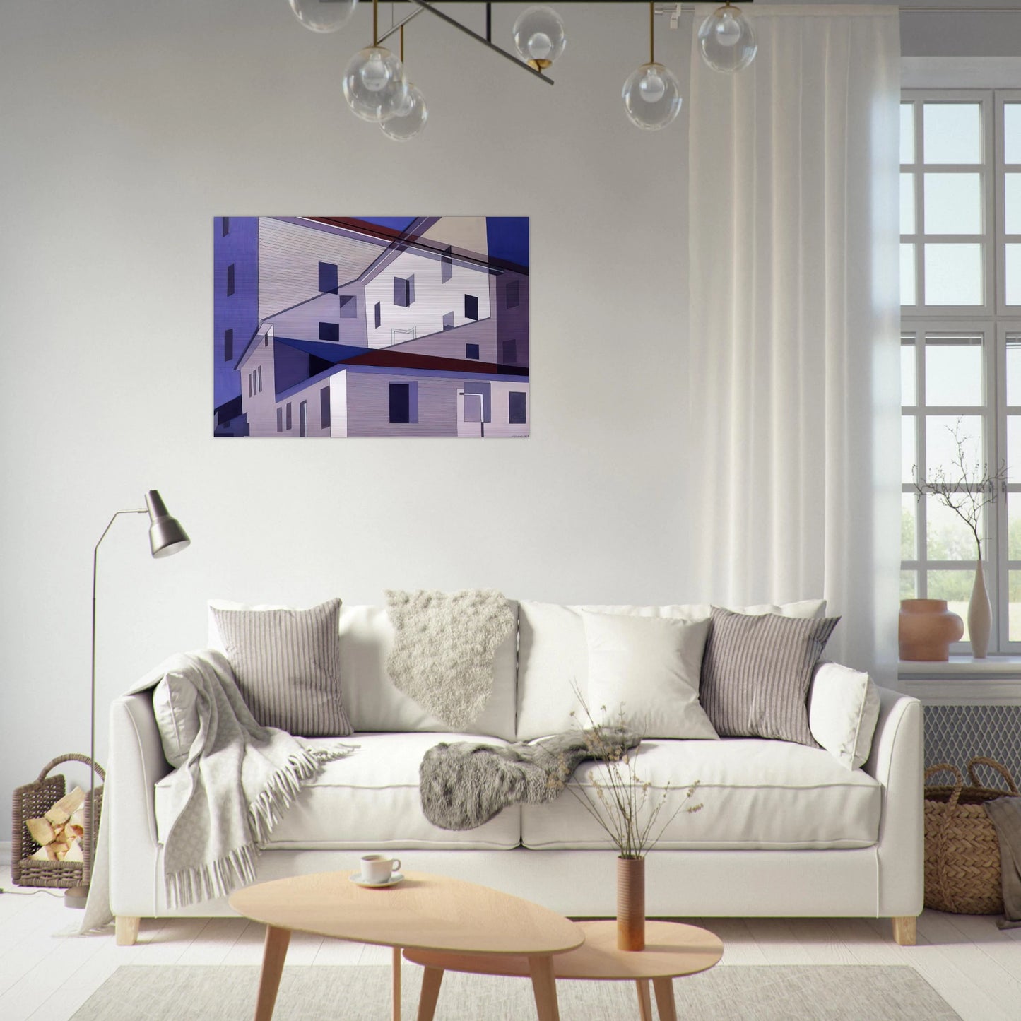 On A Shaker Theme #2 - Precisionism - Charles Sheeler Brushed Aluminum Print - 70x100 cm / 28x40 inches | Charles Sheeler Aluminum Print | Charles Sheeler Prints