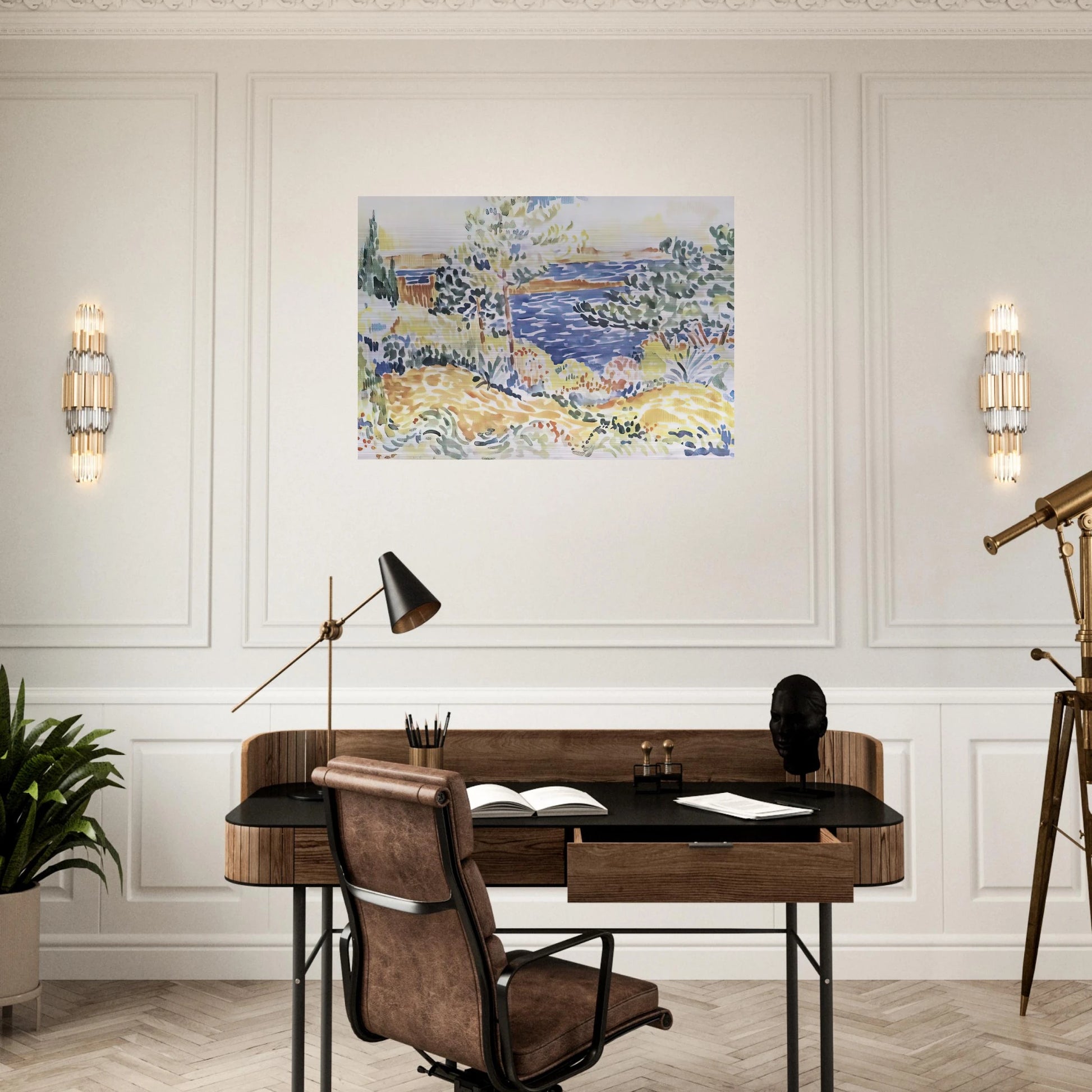 Lavender - Henri-Edmond Cross Brushed Aluminum Print - 70x100 cm / 28x40 inches | Henri-Edmond Cross Aluminum Print | Henri-Edmond Cross Prints