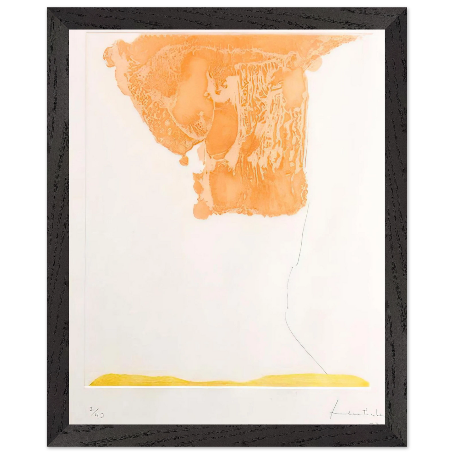 Helen Frankenthaler - Pranzo Italiano - 1973 Wall art - 30x45 cm / 12x18 inches - Premium Wooden Framed Poster With Fine Art Paper-canvas - White frame