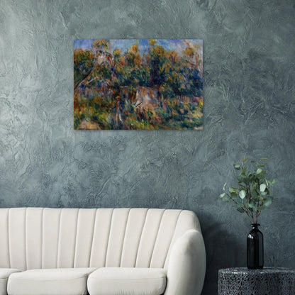 The Painter Taking a Stroll at Cagnes - Pierre-Auguste Renoir Brushed Aluminum Print - 70x100 cm / 28x40 inches | Pierre-Auguste Renoir Aluminum Print | Pierre-Auguste Renoir Prints