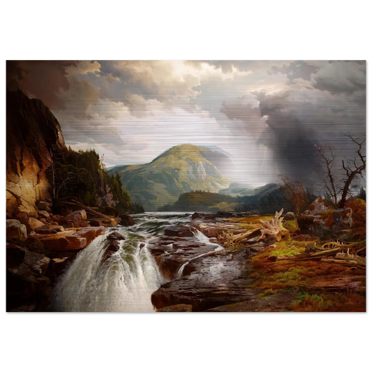 The Wilds of Lake Superior - Thomas Moran Brushed Aluminum Print - 70x100 cm / 28x40 inches | Thomas Moran Aluminum Print | Thomas Moran Prints