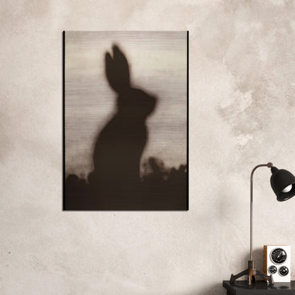 RABBIT 1986 - Edward Ruscha Brushed Aluminum Print - 70x100 cm / 28x40 inches | Edward Ruscha Aluminum Print | Edward Ruscha Prints