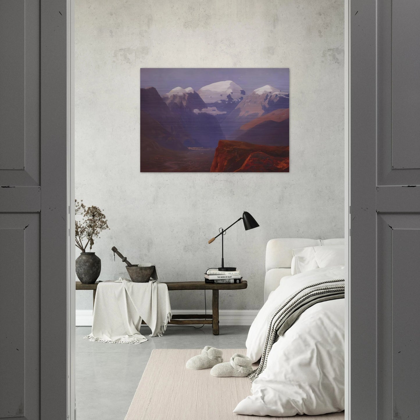 Snow tops - Arkhyp Kuindzhi Brushed Aluminum Print - 70x100 cm / 28x40 inches | Arkhyp Kuindzhi Aluminum Print | Arkhyp Kuindzhi Prints