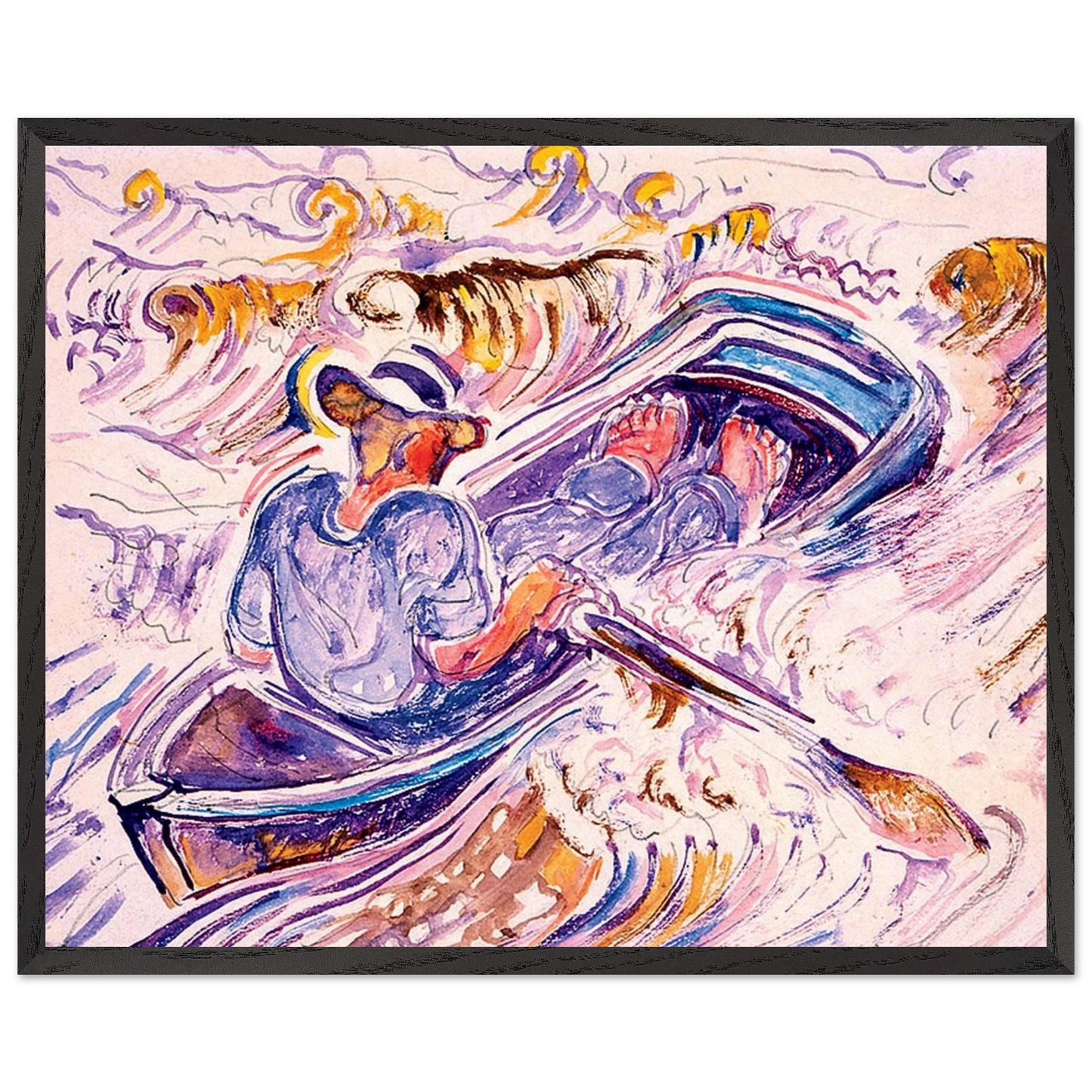 Walter Inglis Anderson - Walter Anderson Wall art - 27x35 cm / 11x14 inches - Premium Wooden Framed Poster With Fine Art Paper-canvas - Black frame