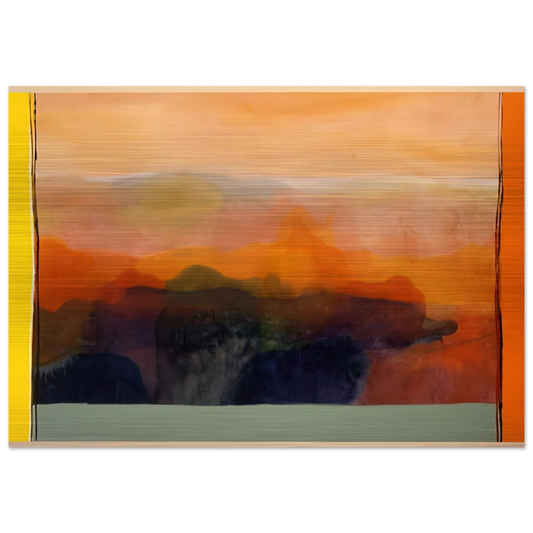 Valley of Stone - 1989 - Ronnie Landfield Brushed Aluminum Print - 70x100 cm / 28x40 inches | Ronnie Landfield Aluminum Print | Ronnie Landfield Prints